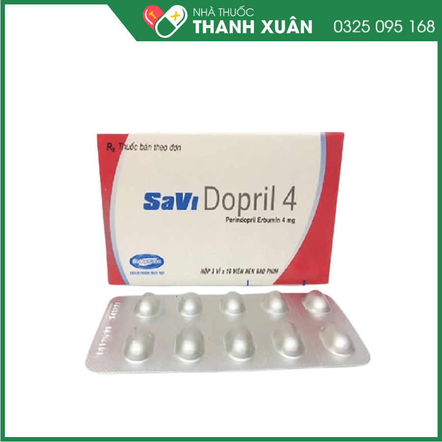 Savi Dopril 4 điều trị tăng huyết áp, suy tim sung huyết